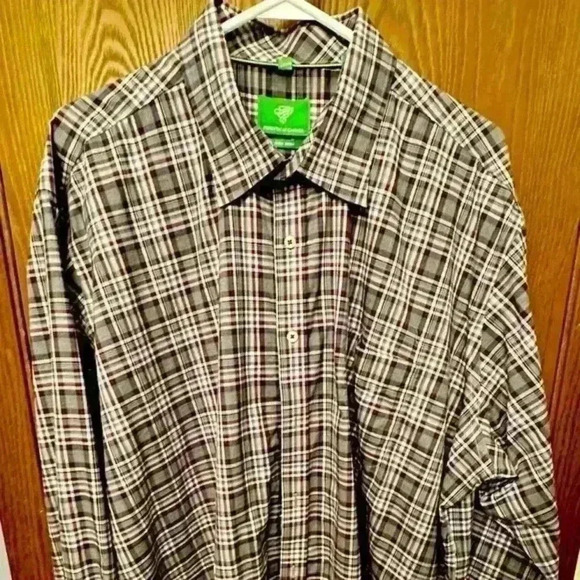 Forsyth of Canada Men’s Button-down shirt - Navy/Gray Plaid - Size 2XL - Picture 1 of 7